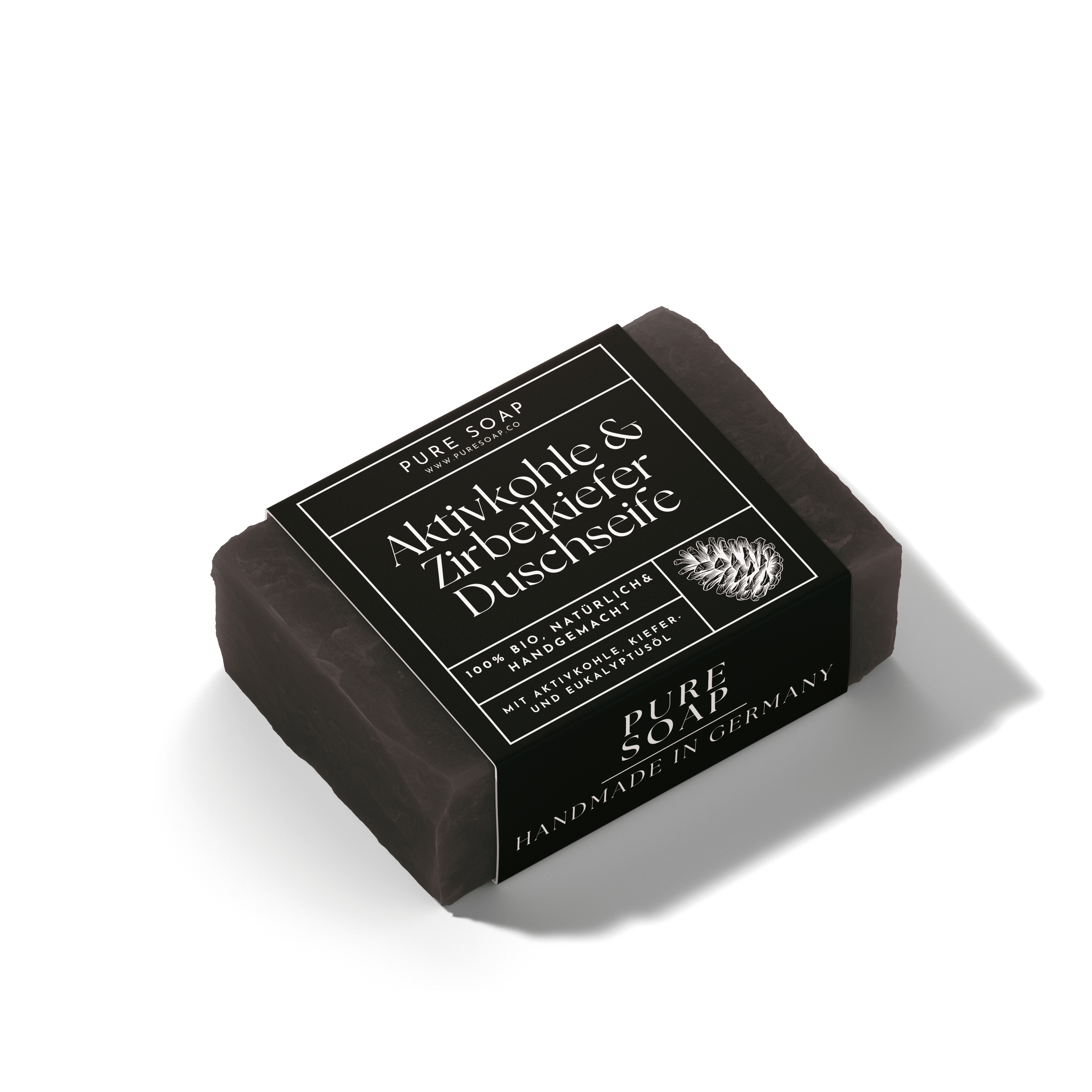 Duschseife mit Aktivkohle & Zirbelkiefer 3-in-1 / 100g