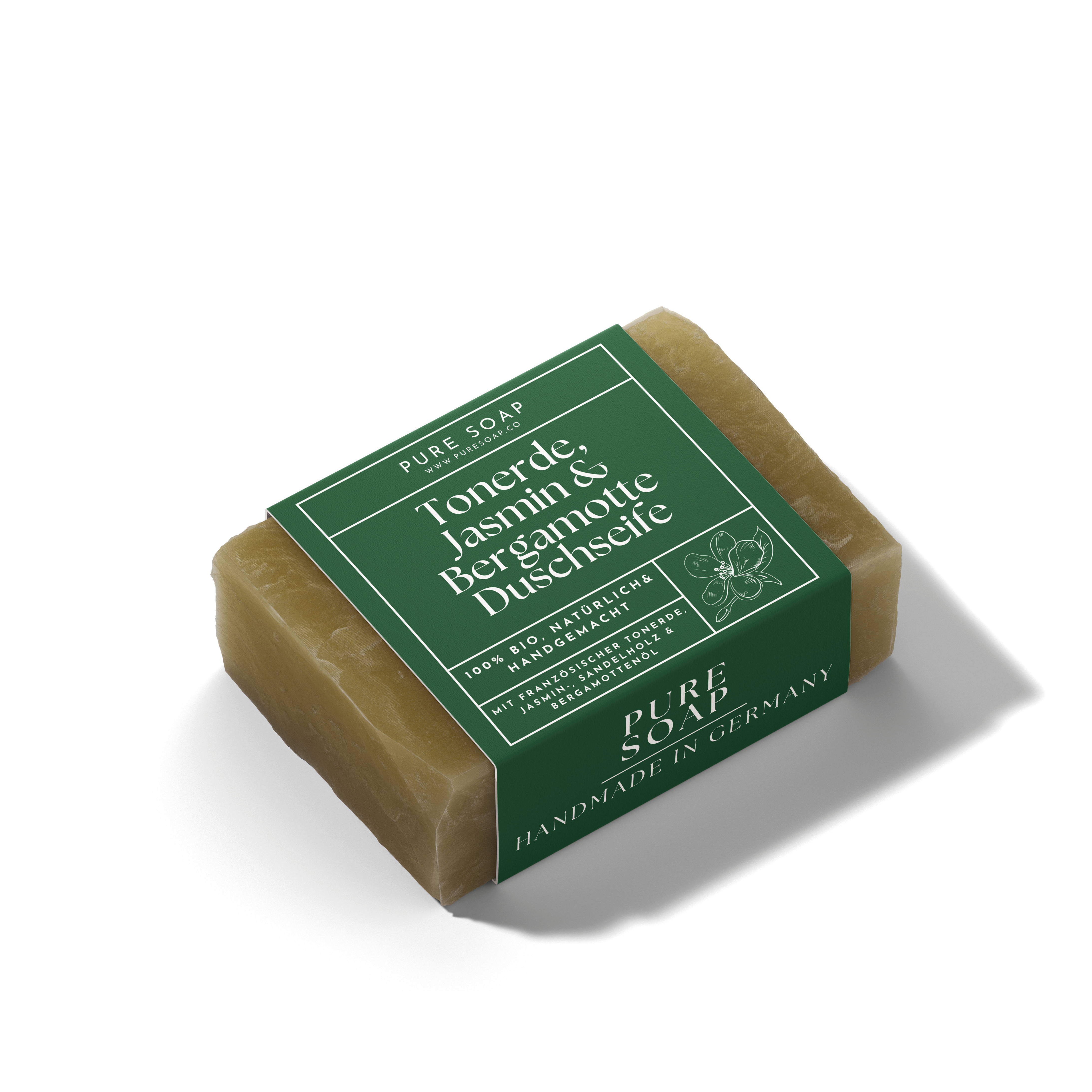 Duschseife mit Tonerde, Jasmin & Bergamotte 3-in-1 / 100g
