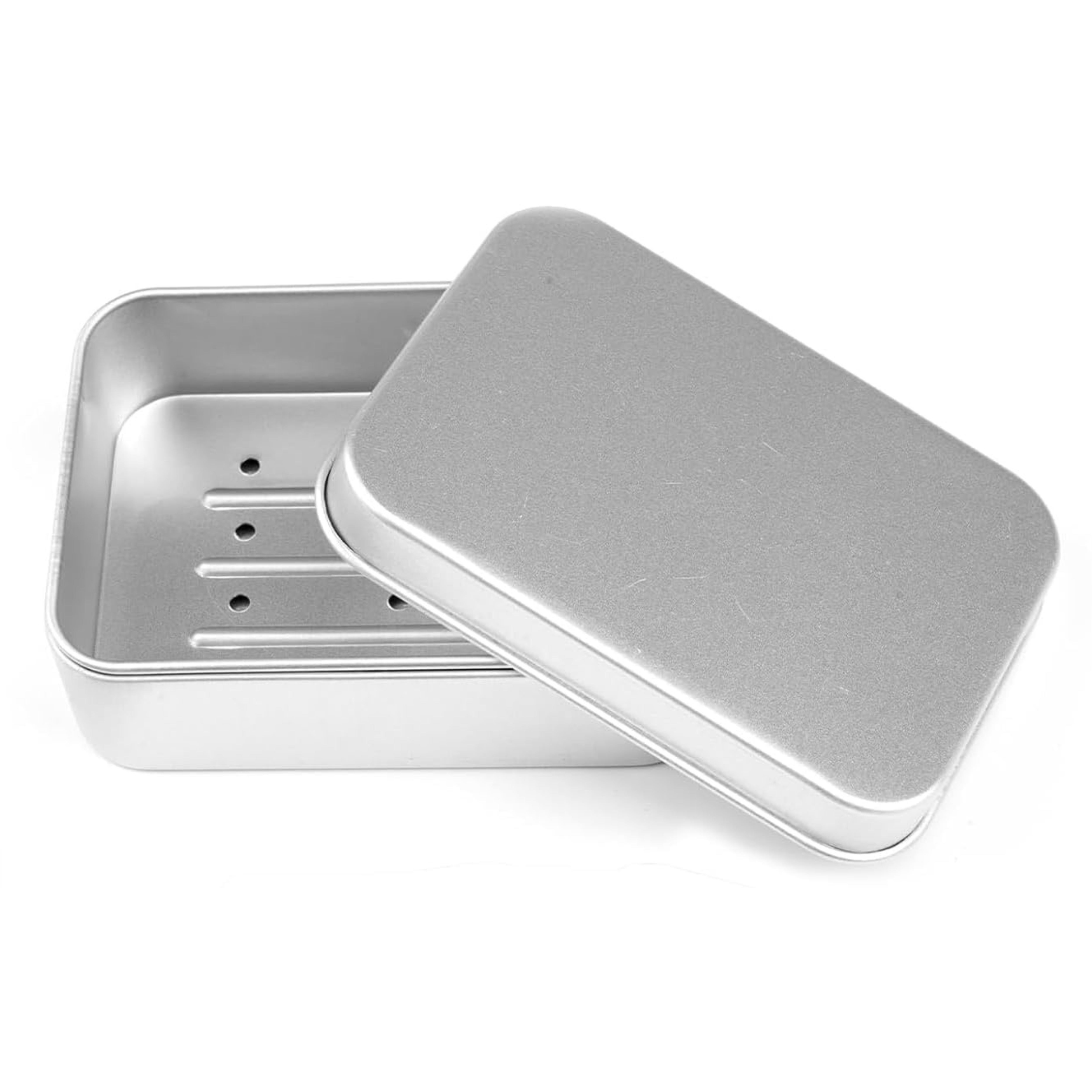 Unser Geschenk: Seifenbox aus Aluminium & Seifenschale für unsere Seifen