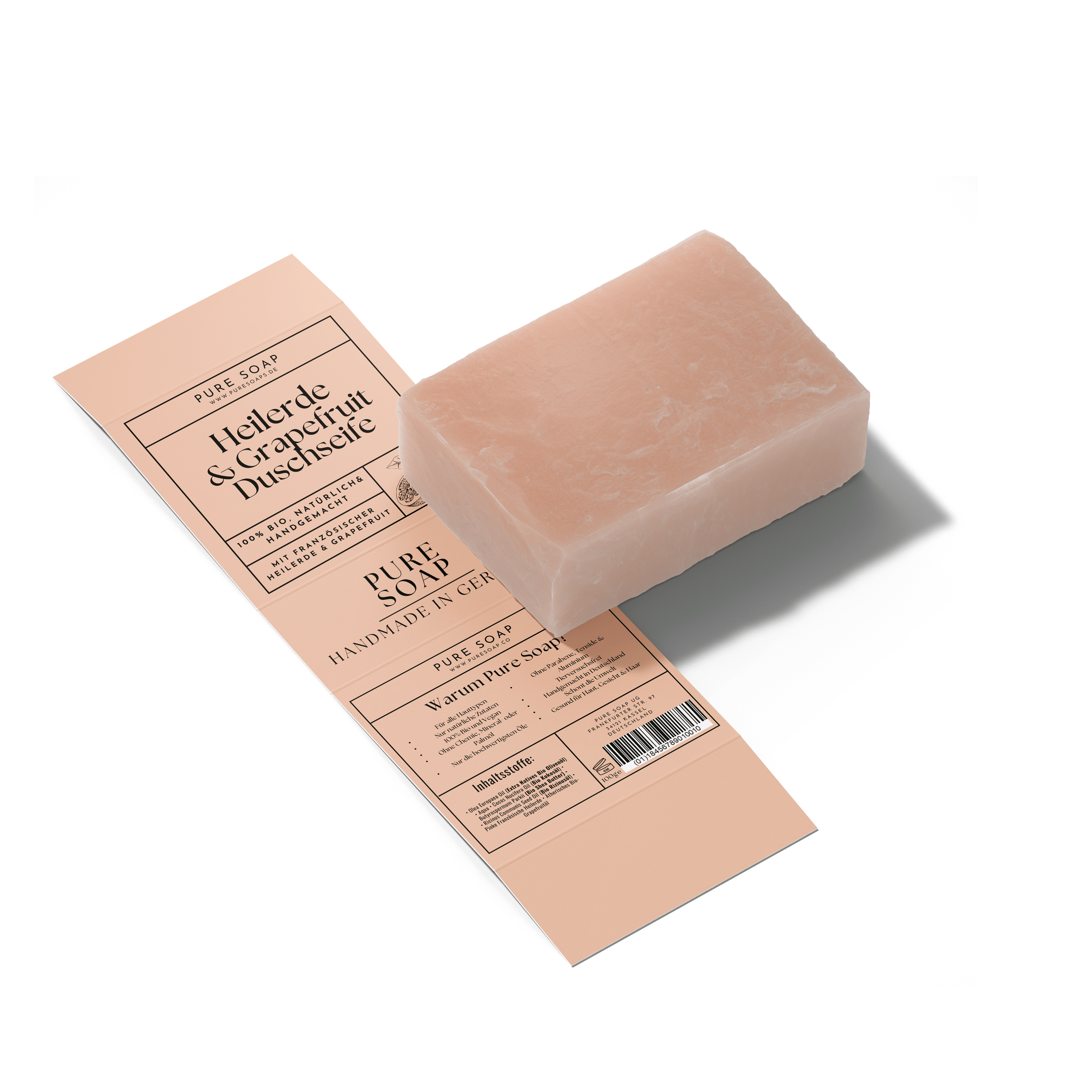 Duschseife mit Heilerde & Grapefruit 3-in-1 / 100g