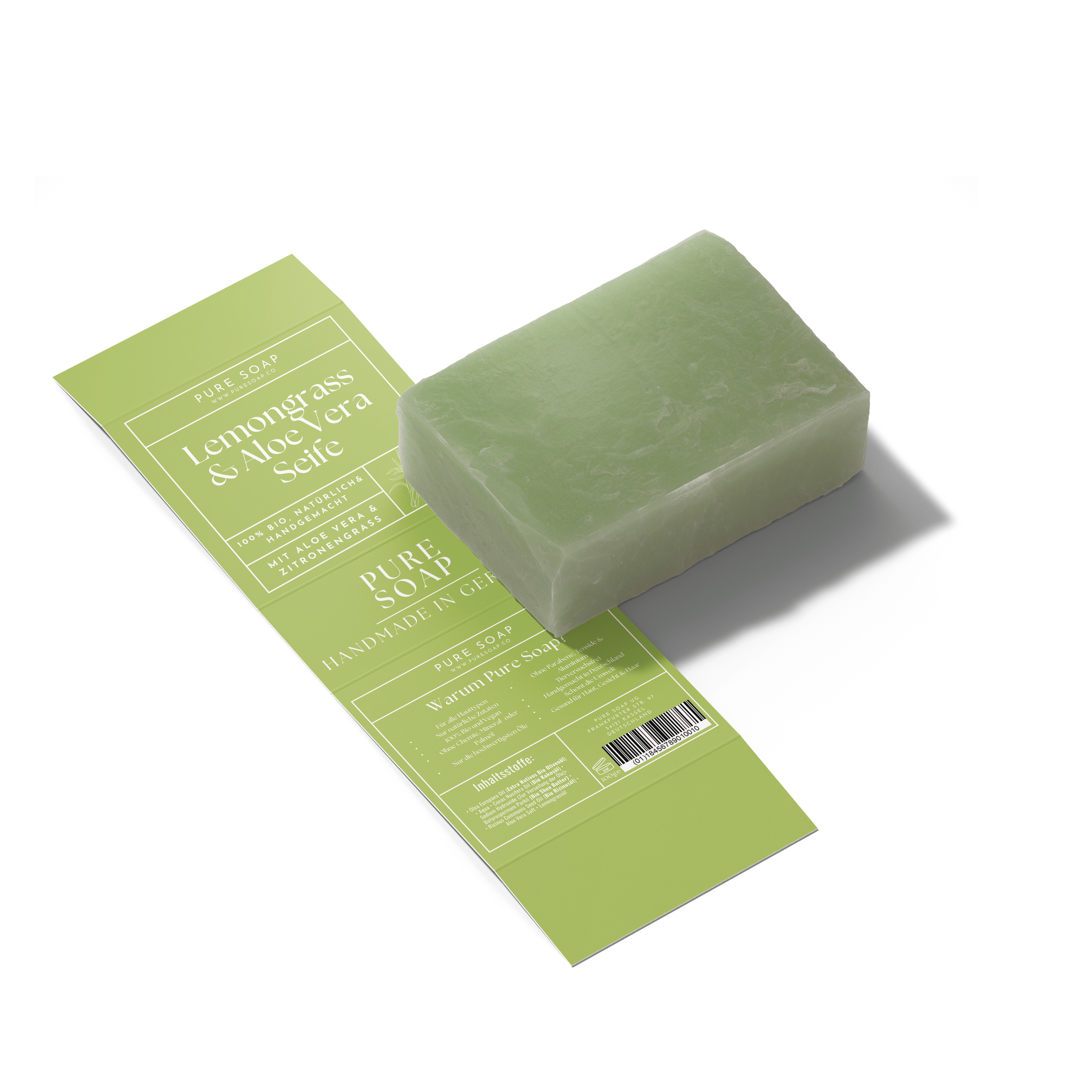 Duschseife mit Lemongrass & Aloe Vera 3-in-1 / 100g
