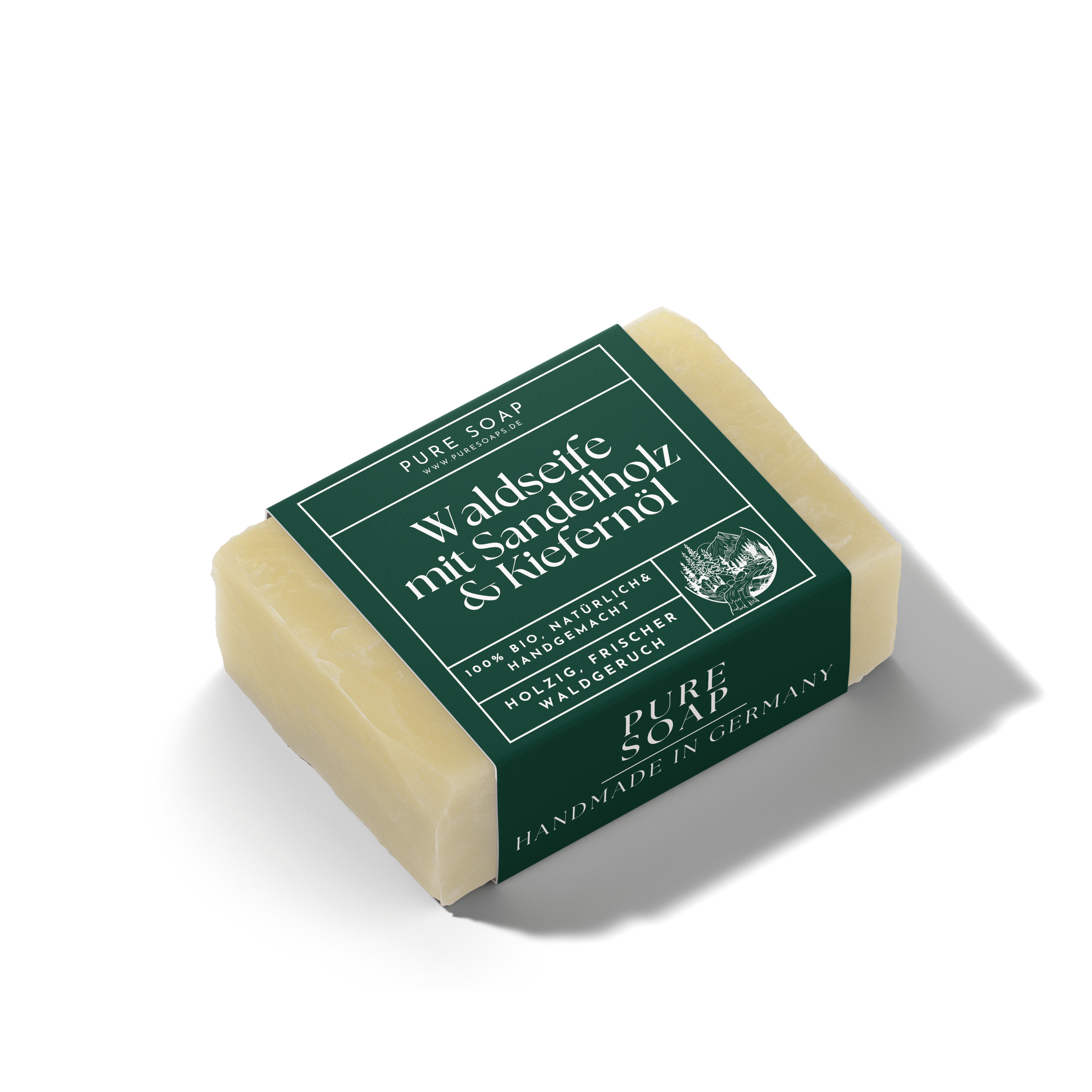Duschseife mit Sandelholz & Kiefernöl 3-in-1 / 100g